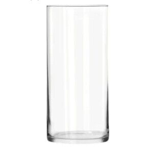 12 Libbey 7.5" Floral Glass Vase Clear Flower Vase for Centerpieces & Décor